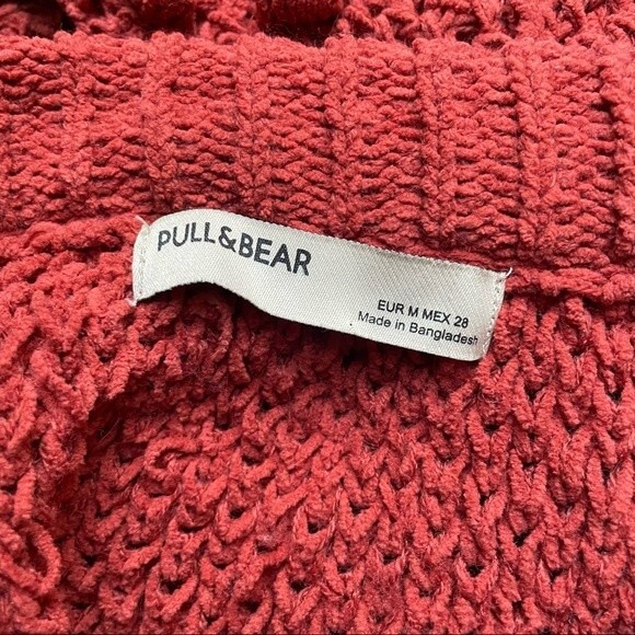 Pull & Bear Sweater Pumpkin Fall Chenille Popcorn Pullover Women’s Size Medium - Picture 6 of 7